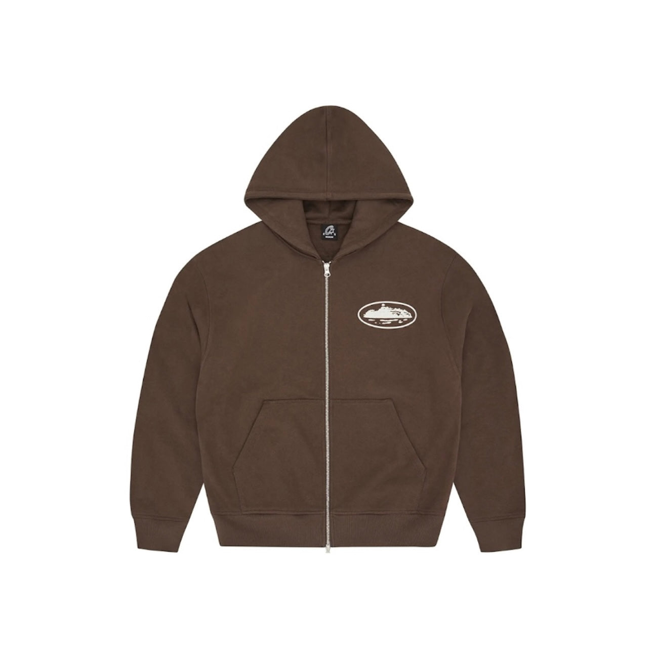 Corteiz - Puff Print Zip Hoodie [ Brown ]