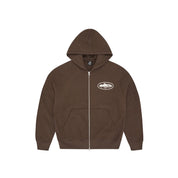 Corteiz - Puff Print Zip Hoodie [ Brown ]