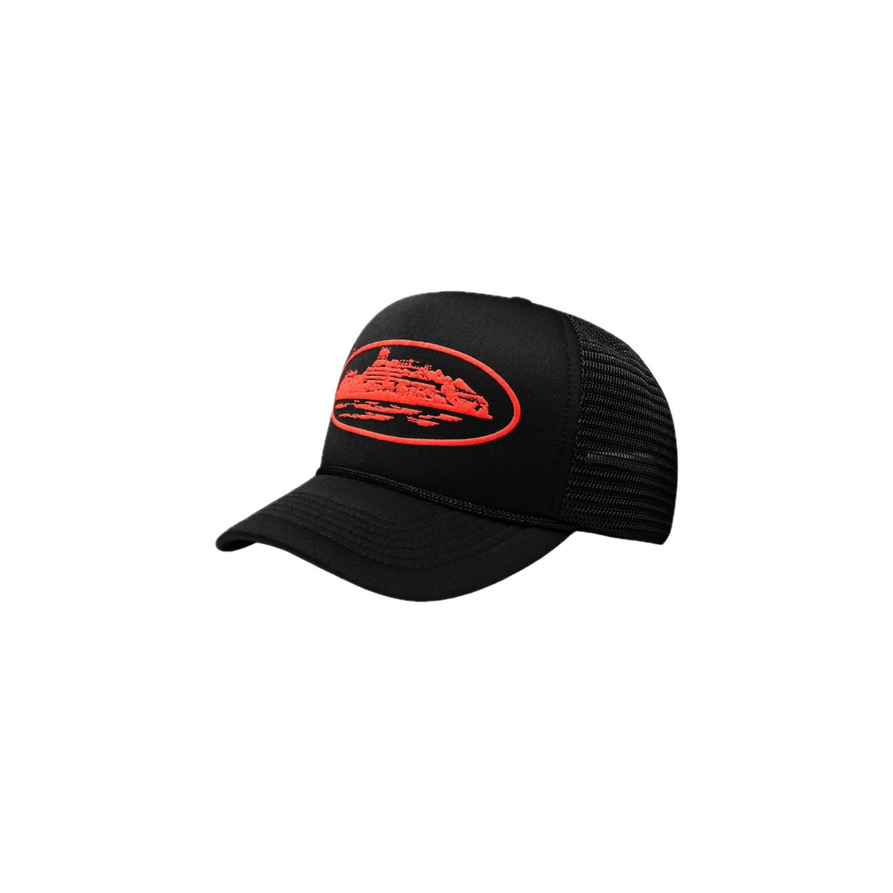 Corteiz - Alcatraz Trucker Hat [ Black / Red ]