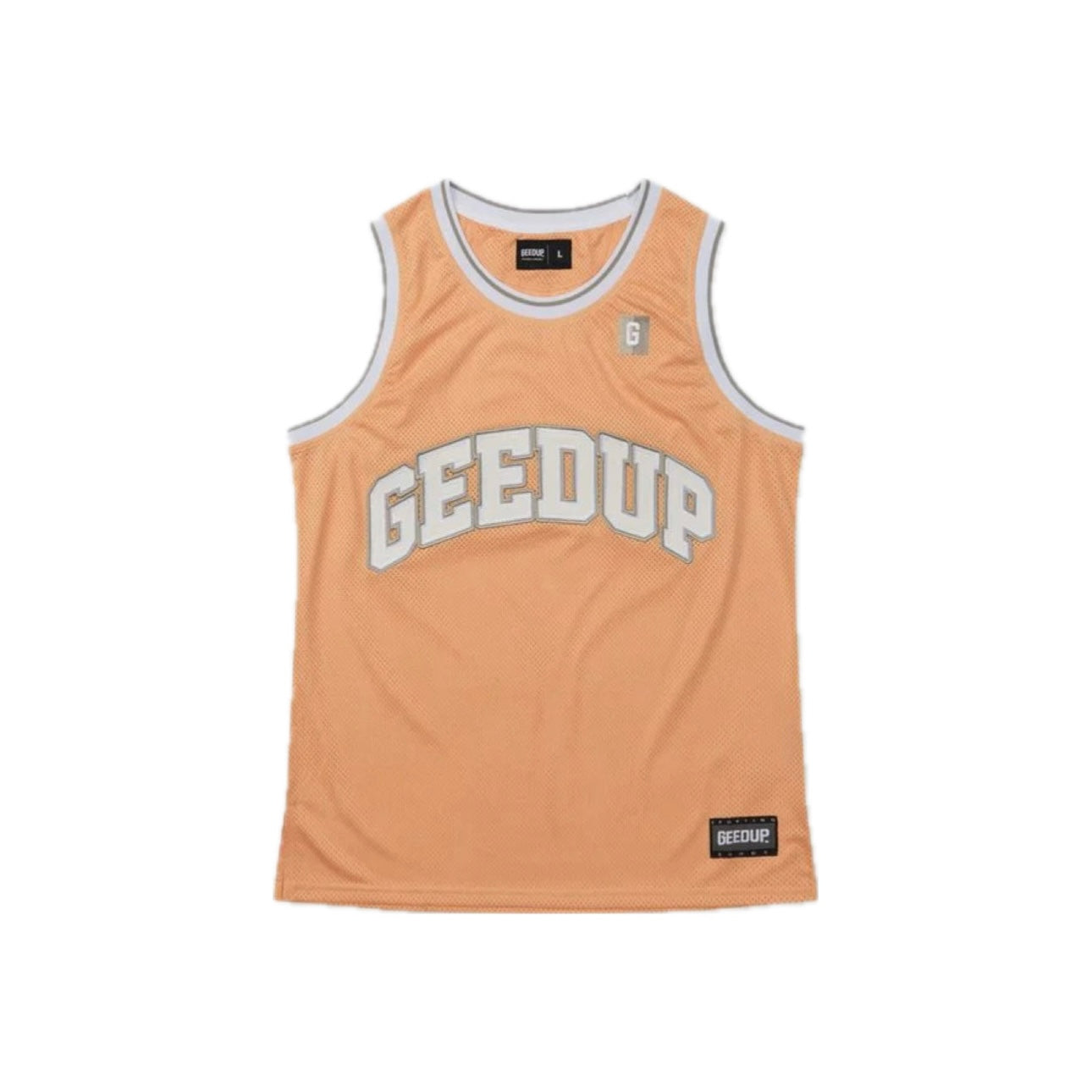 Geedup - B Ball Singlet [ Peach / White ]