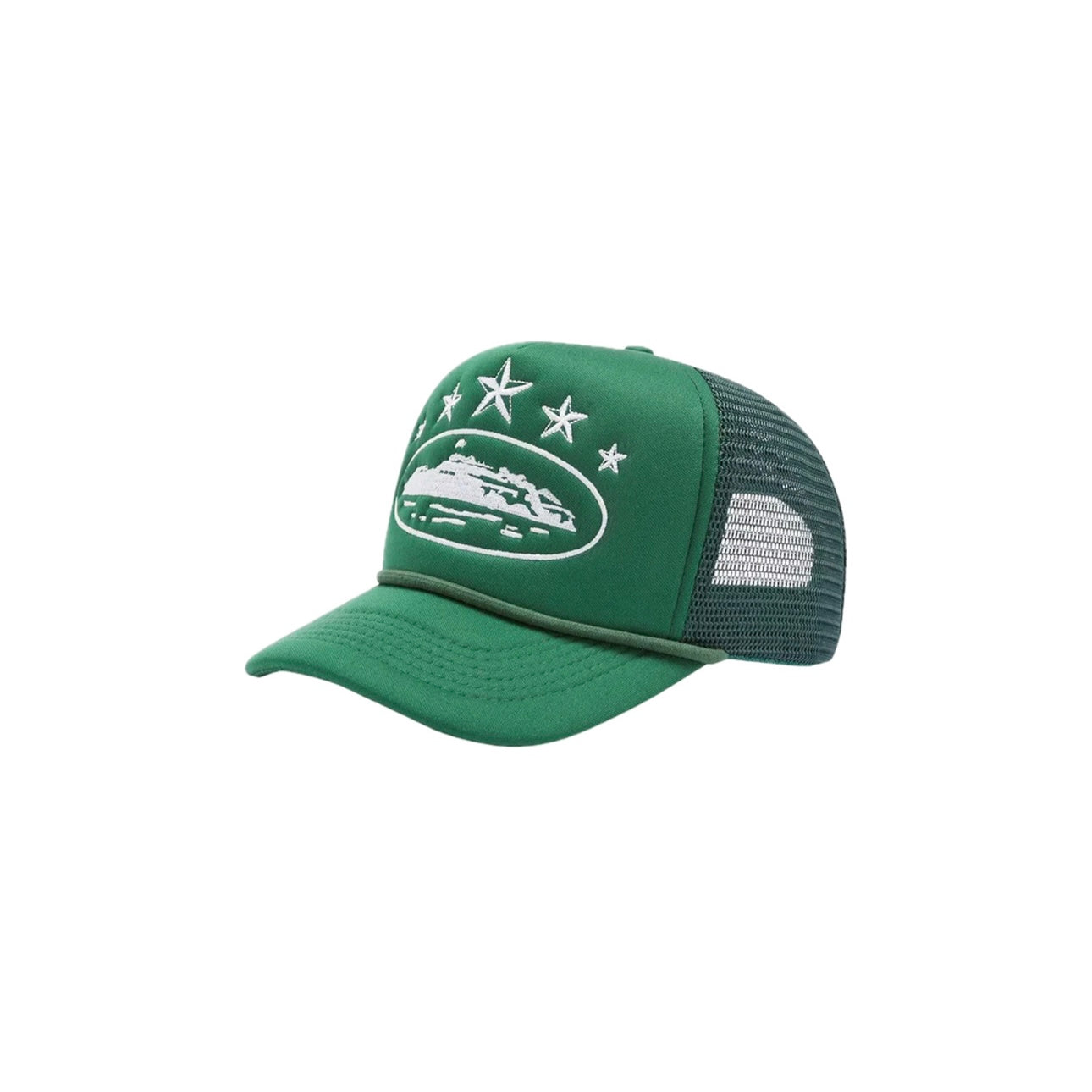 Corteiz - Alcatraz 5 Star Trucker Hat [ Green / White ]
