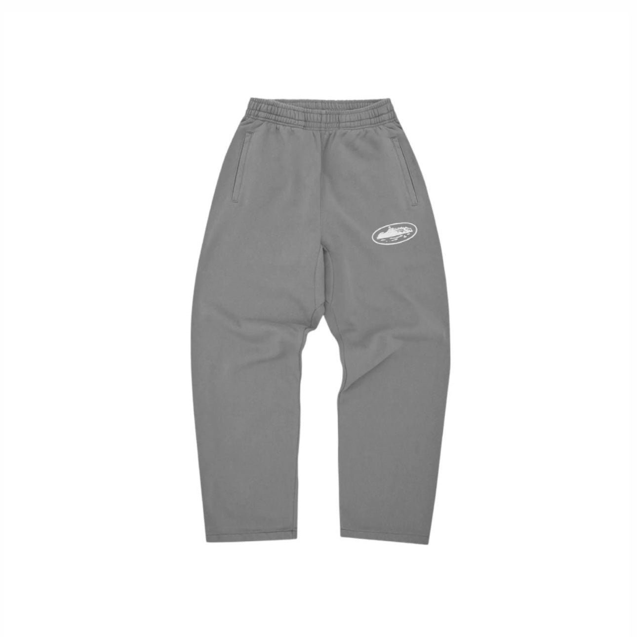 Corteiz - Island Puff Print Open Hem Pant [ Gully Grey ]