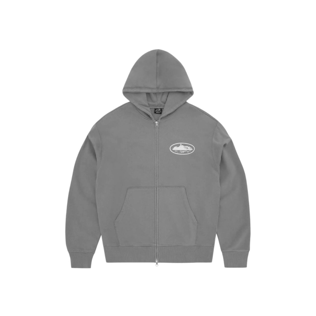 Corteiz - Puff Print Zip Hoodie [ Gully Grey ]