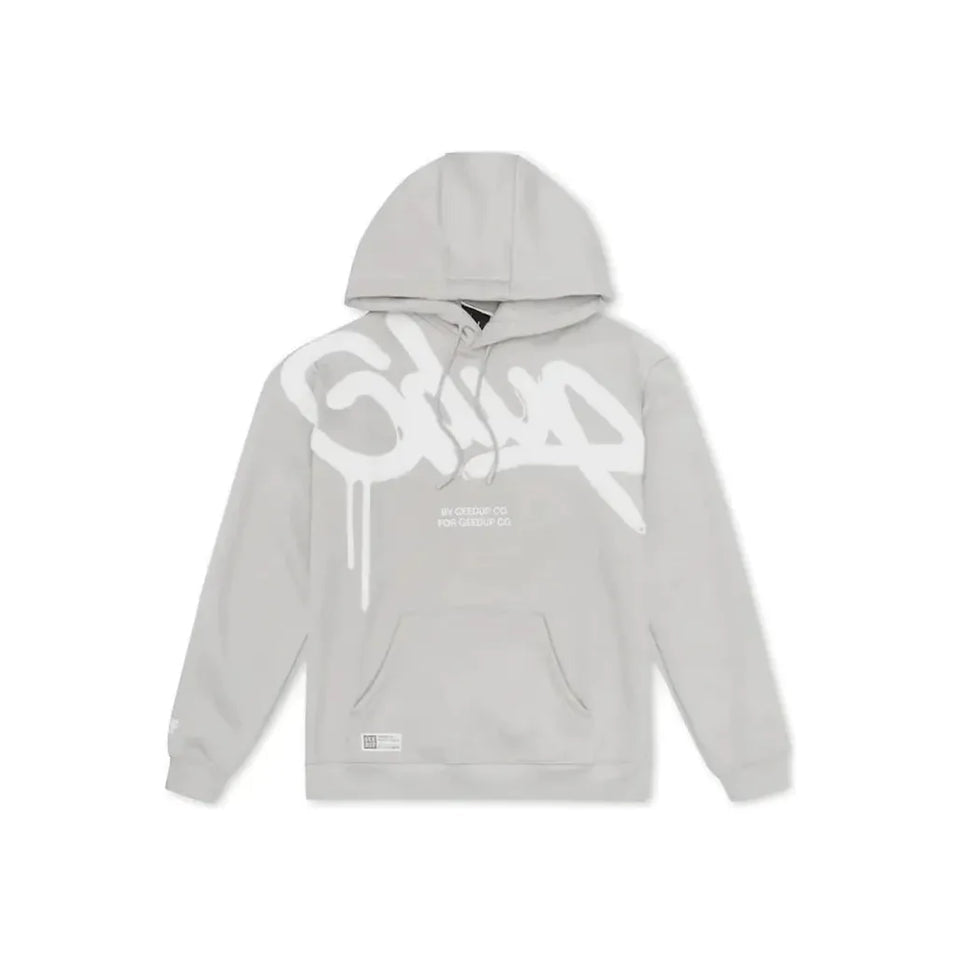Geedup - Graffiti Hoodie [ Grey / White ]